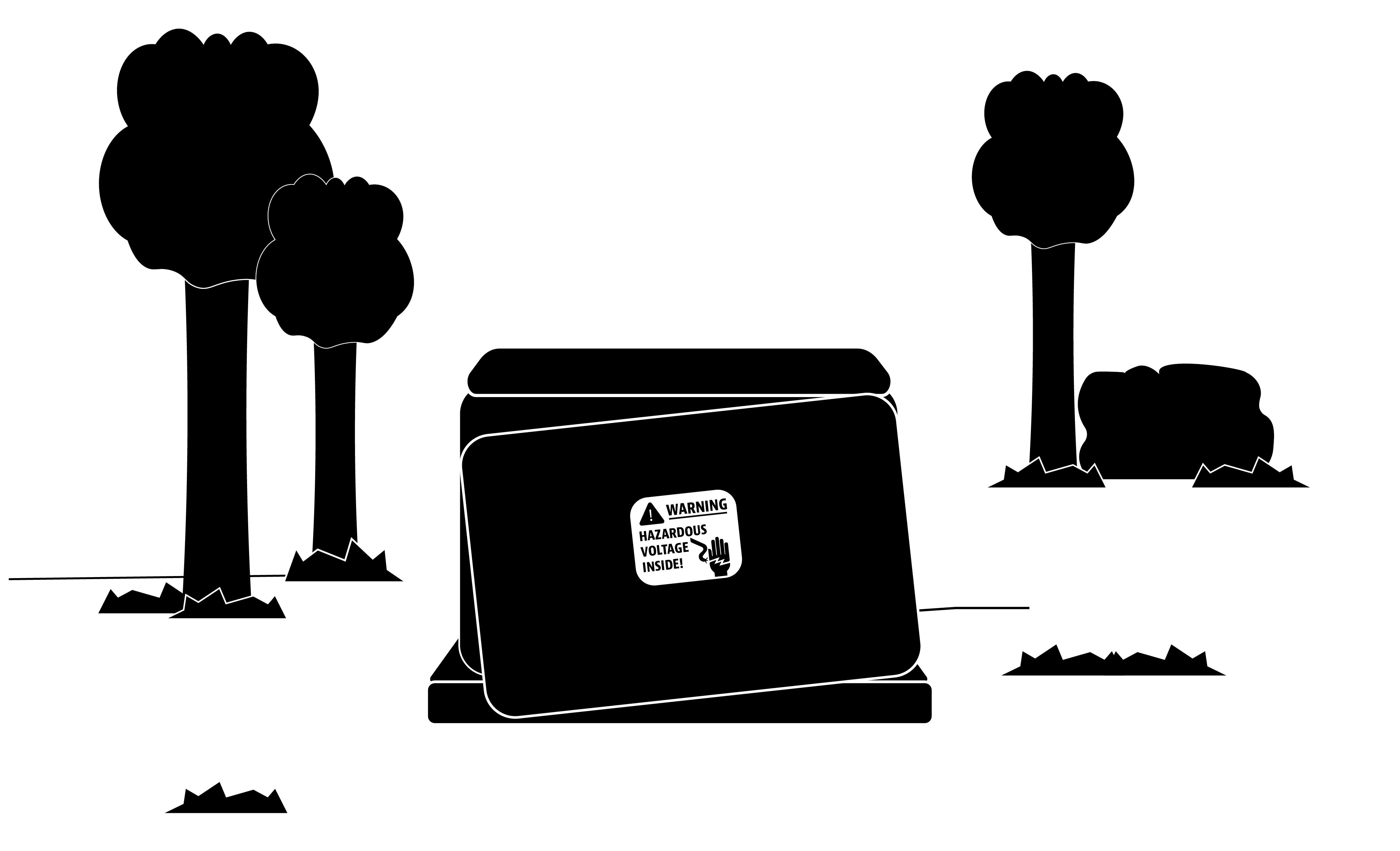 Open pad-mounted transformer